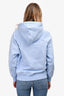 Ami Blue Logo Embroidered Hoodie Size S