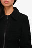 All Saints Black Sheepskin Cropped Zip-Up Jacket Size S