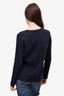 Helmut Lang Navy Wool/Cashmere V-Neck Long Sleeve Sweater Size S