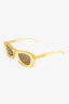 Bottega Venetta Yellow Acrylic Square Frame Sunglasses