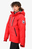 Canada Goose Red Nylon 'Skreslet' Parka Jacket Size XS Mens