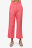 Racil Pink 'Charlie' Cuffed Hem Trousers Size 36