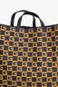 Gucci Navy/Orange Coated Canvas Square G Vertical Tote