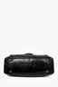 Pre-Loved Chanel™ 2014 Black Quilted Crinkled Leather Red 'Castle Rock' Top Handle