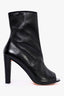 Stuart Weitzman Black Leather Peep Toe Booties Size 9.5