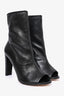 Stuart Weitzman Black Leather Peep Toe Booties Size 9.5