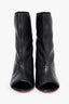 Stuart Weitzman Black Leather Peep Toe Booties Size 9.5