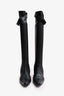 Pre-Loved Chanel™ Vintage Black Leather Heeled Knee High Boots Size 41 (As Is)