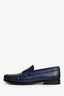 Louis Vuitton Navy Leather Monte Carlo Loafers Size 7.5 Mens