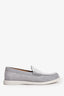 Dior Homme Grey Suede Oblique Granville Loafers Size 41 Mens