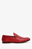 Gucci Red Crocodile Jordaan Loafer Size 7.5 Mens