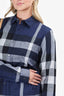 Burberry Brit Blue Check Long Sleeve Shirt Size M Men's