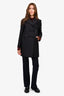 Carven Navy/Brown Wool Pea Coat Size 36