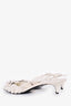 Valentino White Leather 03 Rose Edition Atelier Petal Slingback Pumps Size 40