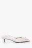 Valentino White Leather 03 Rose Edition Atelier Petal Slingback Pumps Size 40