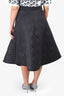 Christian Dior Black Macro Cannage Quilted Synthetic Midi Skirt