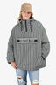 Christian Dior Black/White Houndstooth Hooded Anorak Size M