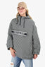 Christian Dior Black/White Houndstooth Hooded Anorak Size M