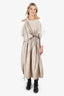 Christian Dior Beige Technical Taffeta Mid-Length Dress Size L