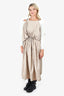 Christian Dior Beige Technical Taffeta Mid-Length Dress Size L