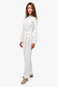 Galvan Escape White Long Sleeve Jumpsuit with Belt Size 4 US