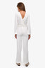 Galvan Escape White Long Sleeve Jumpsuit with Belt Size 4 US