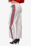 Gucci White Horsebit Patterned Side Stripe Detailed Pants Size S