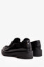 Prada Black Shiny Leather Plaque Loafers Size 40