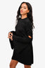 Ellery Black Tie Sleeve Flared 'Thelma' Mini Dress Size 6 US