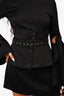 Kimhekim Black Emma Button Up Belted Corset Size L