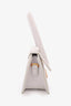 Jacquemus White Leather Mini Le Chiquito Top Handle with Strap