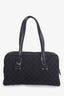 Gucci Black Canvas GG Monogram Boston Bag