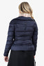 Burberry Navy Quilted Cinched Waist Puffer Jacket Size M