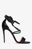 Christian Louboutin Black Metallic Strappy Heels Size 40