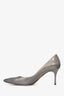 Manolo Blahnik Grey Patent Leather Pointed Heels Size 40