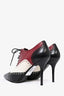 Gucci Burgundy/Black Lace Up Pointed Brogue Heels Size 40 (As Is)