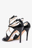 Jimmy Choo Black Patent Leather Strappy Heels Size 40