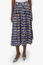 MSGM Blue/White Plaid Printed Midi Skirt Size 40