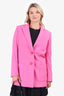 Oscar de la Renta S18 Pink Wool Oversized Blazer Size 4