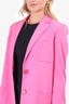 Oscar de la Renta S18 Pink Wool Oversized Blazer Size 4