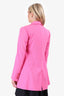 Oscar de la Renta S18 Pink Wool Oversized Blazer Size 4