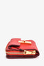 Chloe Red Leather Drew Compact Wallet