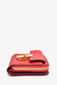 Chloe Red Leather Drew Compact Wallet