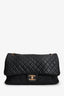 Pre-Loved Chanel™ 2017/18 Black Calfskin Leather Airline XXL Single Flap Bag