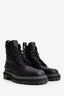 Proenza Schouler Black Leather Lace-Up Combat Boots Size 40