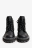 Proenza Schouler Black Leather Lace-Up Combat Boots Size 40