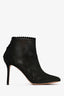 Alaïa Black Suede Lasercut Ankle Booties Size 39