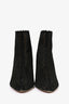 Alaïa Black Suede Lasercut Ankle Booties Size 39