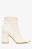 Gianvito Rossi Cream Leather Ankle Boots Size 38