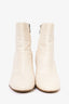 Gianvito Rossi Cream Leather Ankle Boots Size 38